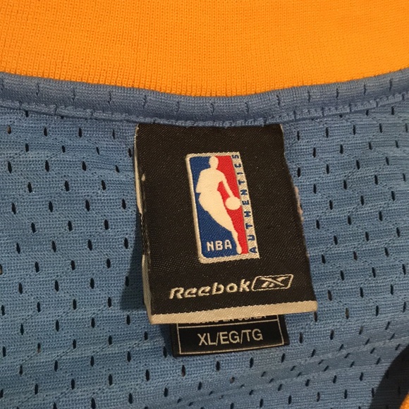 🥳XL-Carmelo Anthony🏀NBA AUTHENTIC DENVER NUGGETS🔥ROOKIE JERSEY blue/yellow💐 - Picture 3 of 10